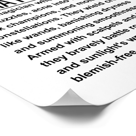 Dermatologe Poster (Ecke)