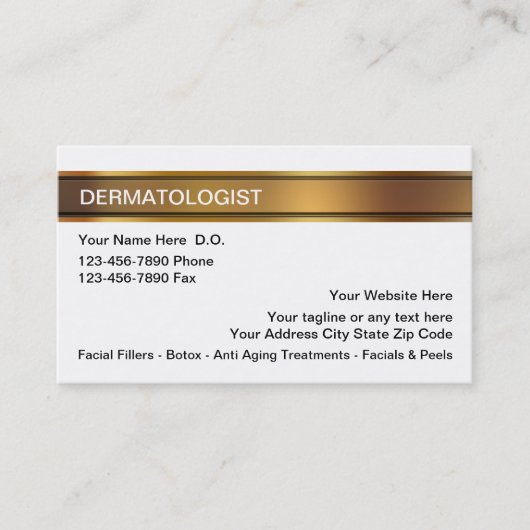 Dermatologen-Visitenkarten Visitenkarte (Vorderseite)