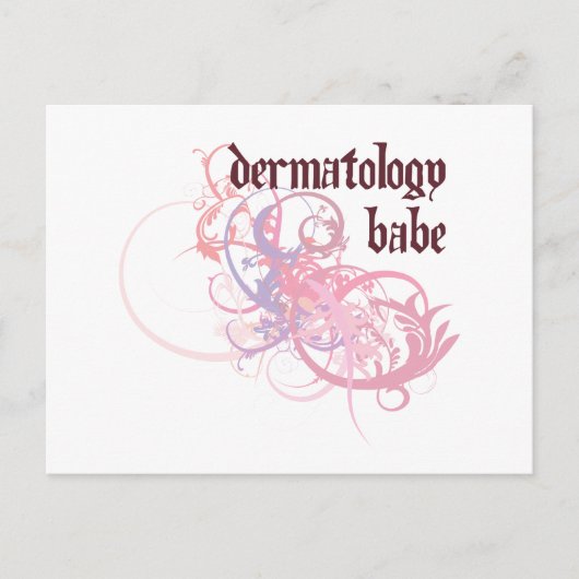Dermatologie Babe Postkarte (Vorderseite)