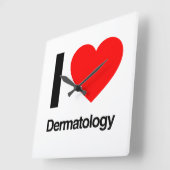 Dermatologie der Liebe I Quadratische Wanduhr (Winkel)
