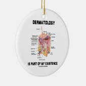 Dermatologie ist Teil meiner Existenz Keramik Ornament (Rechts)