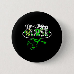 Dermatologie-Krankenschwester Stethoskop Kleeblatt Button