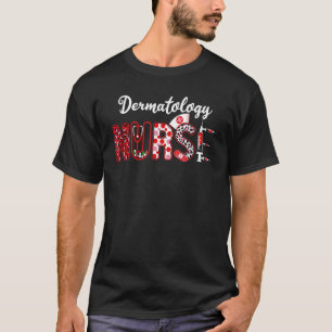Dermatologie Nurse Stethoscope Leopard Print Nursi T-Shirt