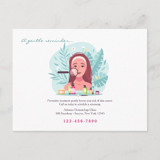 Dermatologin Erinnerung Postcard Postkarte (Vorderseite)