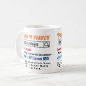 Dermatologin Funny Search Gift Tasse (Vorderseite Links)