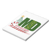 Dermatologin MERRY CHRISTMAS Notizblock (Rotiert)
