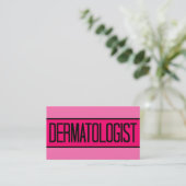 Dermatologin Pink Business Card Visitenkarte (Stehend Vorderseite)