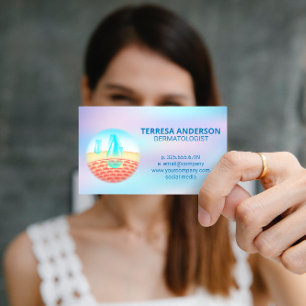 Dermatologist Logo Skin Moisture Visitenkarte