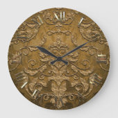 Derougge Damast Große Wanduhr (Vorderseite)