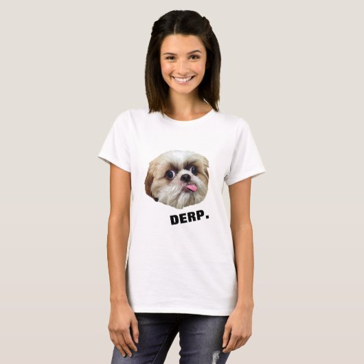 Derp! Derpy Shih Tzu T-Shirt (Vorne ganz)