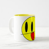 Derp Face Fun Zweifarbige Tasse (Vorderseite Links)