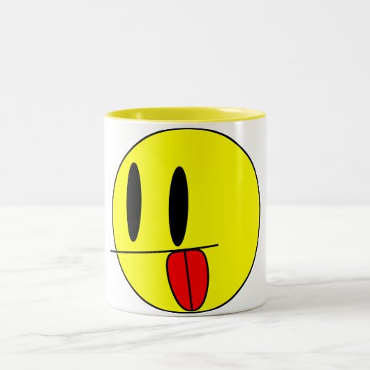 Derp Face Fun Zweifarbige Tasse (Mittel)