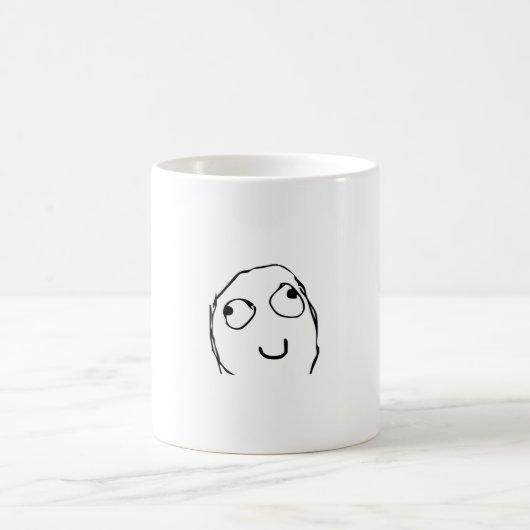 Derp Face Meme Kaffeetasse (Mittel)