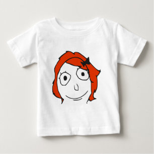 Derpina Red Hair Rage Face Meme Baby T-shirt