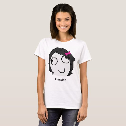 Derpina (schwarzes) Meme Shirt (Vorne ganz)
