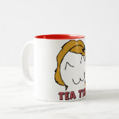 Derpina "TEE-ZEIT" MEME Tasse (Vorderseite Links)