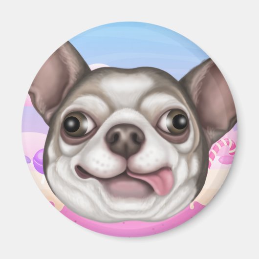 Derpy Chihuahua Magnet (Vorne)