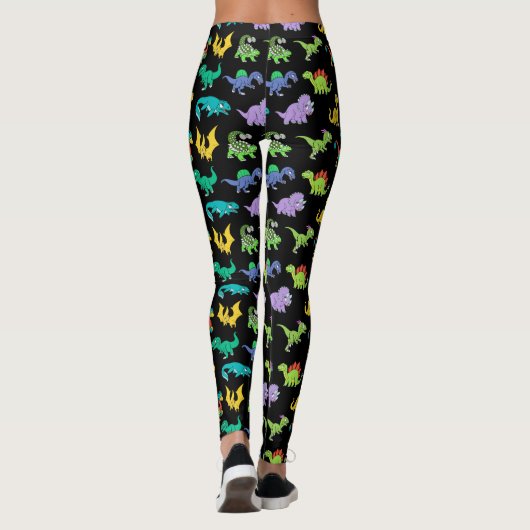 Derpy Dinosauriermuster Leggings (Rückseite)