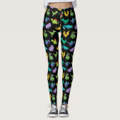 Derpy Dinosauriermuster Leggings (Vorderseite)