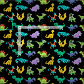 Derpy Dinosauriermuster Stoff (Kachel)