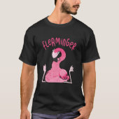 Derpy Flamingo Flerminger Niedliches Tier T-Shirt (Vorderseite)