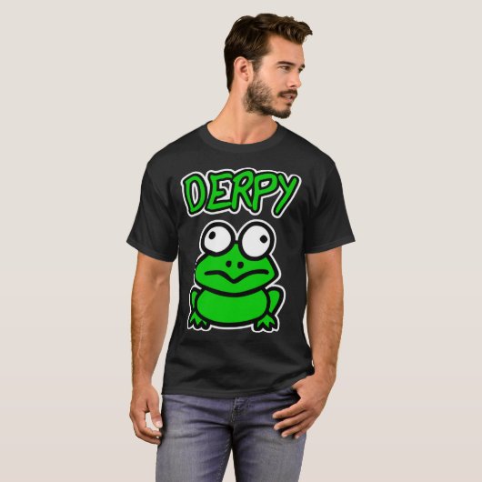 DERPY Frog Funny Frog Toad Lover Gift Toddler Boy T-Shirt (Vorne ganz)