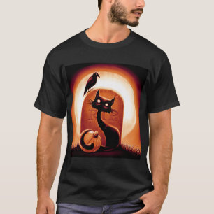 Derpy Halloween Cat von einem Grabstein T-Shirt