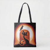 Derpy Halloween Cat von einem Grabstein Tasche (Vorderseite)