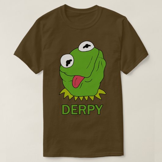 Derpy Kermit Der Frosch T-Shirt (Design vorne)
