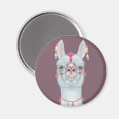 Derpy Llama Magnet (Vorderseite/Rückseite)