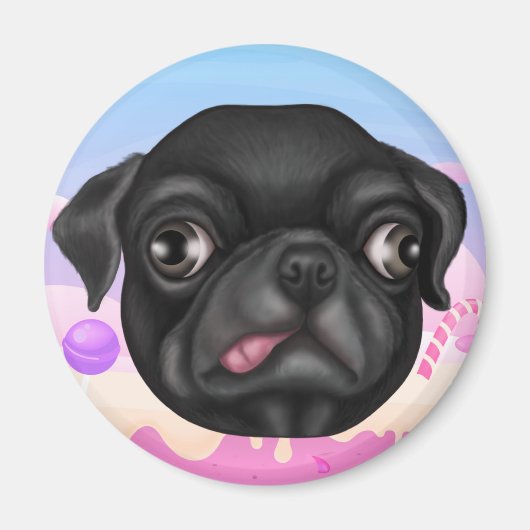 Derpy Mops Magnet (Vorne)