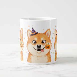Derpy Shiba Inu Halloween-Kürbis Jumbo-Tasse