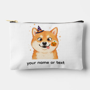 Derpy Shiba Inu Halloween-Kürbis Zubehörtasche