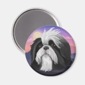 Derpy Shih Tzu Magnet (Vorderseite/Rückseite)