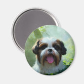 Derpy Shih Tzu Magnet (Vorderseite/Rückseite)