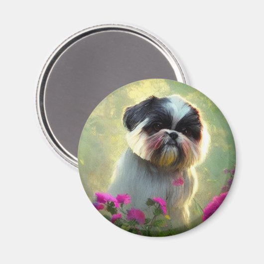 Derpy Shih Tzu Magnet (Vorderseite/Rückseite)