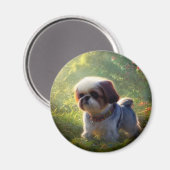 Derpy Shih Tzu Magnet (Vorderseite/Rückseite)