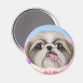 Derpy Shih Tzu Magnet (Vorderseite/Rückseite)