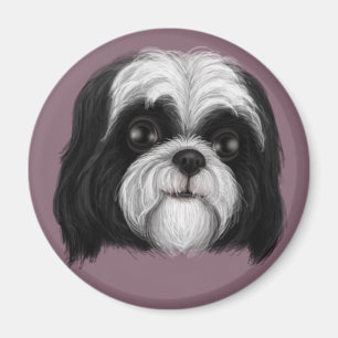 Derpy Shih Tzu Magnet