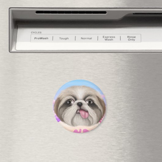 Derpy Shih Tzu Magnet (In Situ (Geschirrspüler))