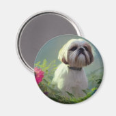 Derpy Shih Tzu Magnet (Vorderseite/Rückseite)