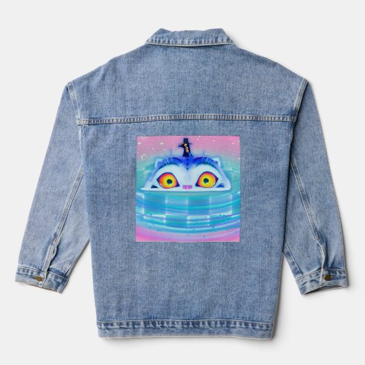 Derpy Tiger K Pop Denim Jacket Jeansjacke (Rückseite)