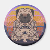 Derpy Yoga Mops Magnet (Vorne)