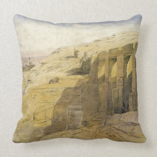 Derr, Ägypten, 1867 (w/c auf Papier) Kissen
