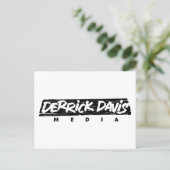 Derrick Davis Media (Schwarzes Logo) - Postkarte (Stehend Vorderseite)