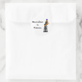 Derrickhand beim Training von Harthutenaufklebern Runder Aufkleber (Tasche)