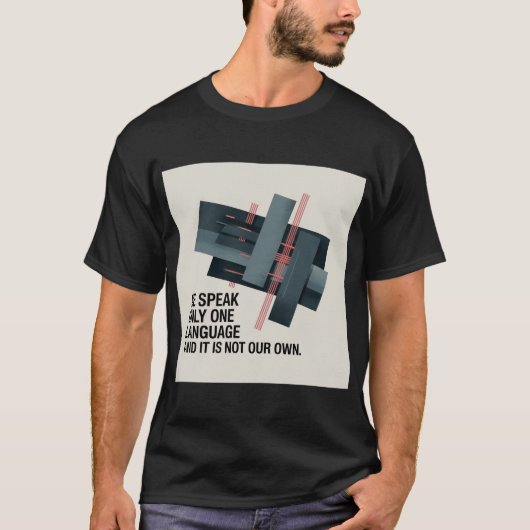 Derrida "Monoligualism" #1 Tee Shirt (Vorderseite)