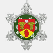 Derry Ireland Wappen Irish Schneeflocken Zinn-Ornament (Vorderseite)