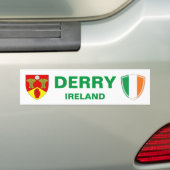 Derry Ireland Wappen und irische Flagge Autoaufkleber (Auf Auto)