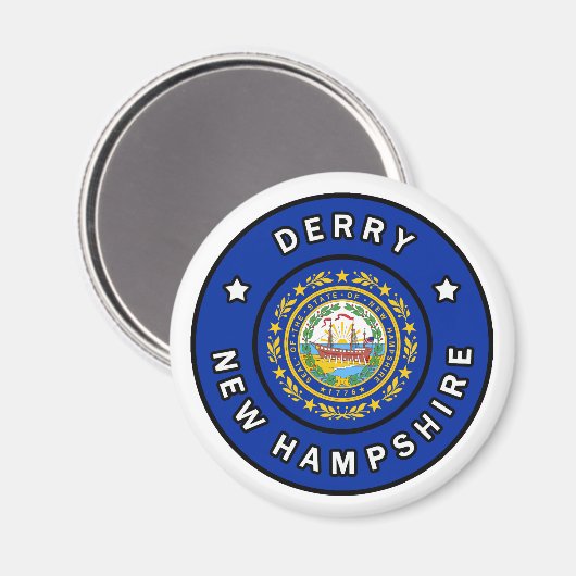 Derry New Hampshire Magnet (Vorderseite/Rückseite)